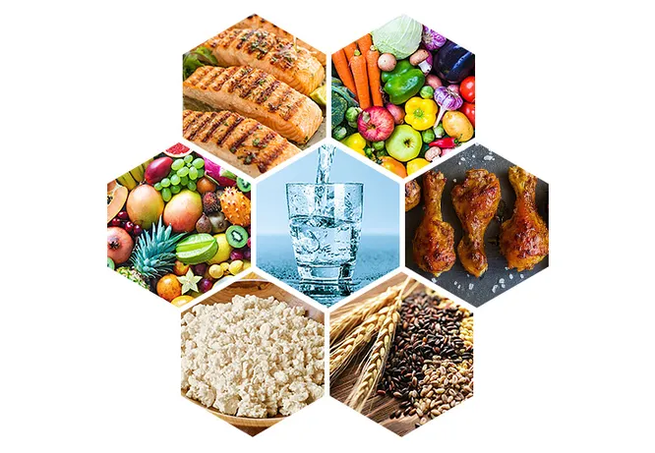 Menu diététique 6 pétales